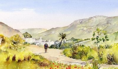 英国画家玛格丽特·梅里唯美风景水彩画欣赏 - 图画吧TUHUABA