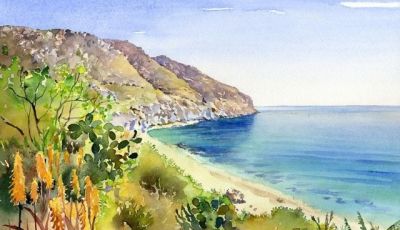 英国画家玛格丽特·梅里唯美风景水彩画欣赏 - 图画吧TUHUABA