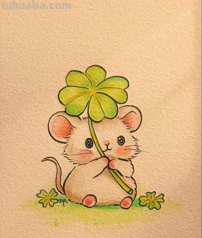 小鼠拈叶送吉祥 幸运随身喜气扬丨画画的Dp幸运小鼠简笔画分享 - 今日头条