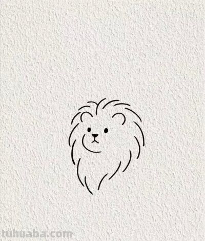 萌狮简笔憨态生 元气满满小可爱丨画个简笔画分享 - 图画吧TUHUABA