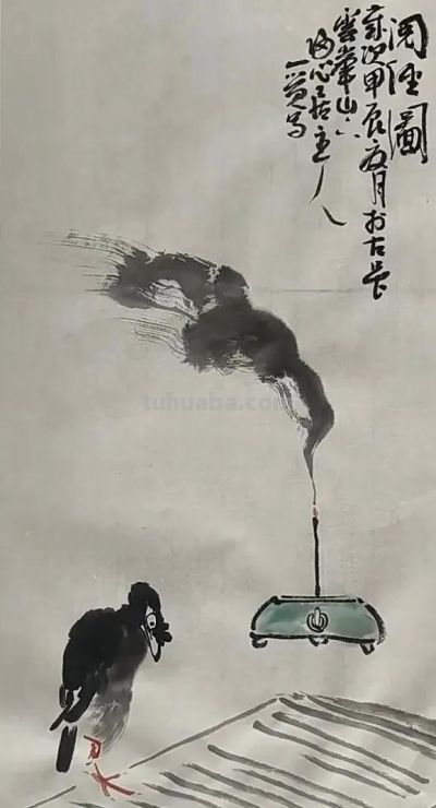 淡墨轻染，简笔传神：品读一觉的大写意花鸟世界 - 图画吧TUHUABA