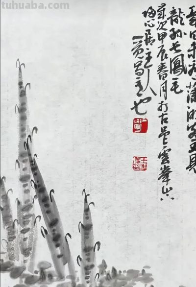 淡墨轻染，简笔传神：品读一觉的大写意花鸟世界 - 图画吧TUHUABA