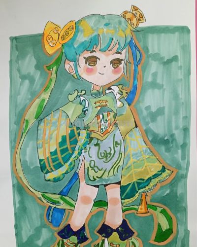 少儿书画‖刘晨璐绘画作品欣赏！ - 图画吧TUHUABA