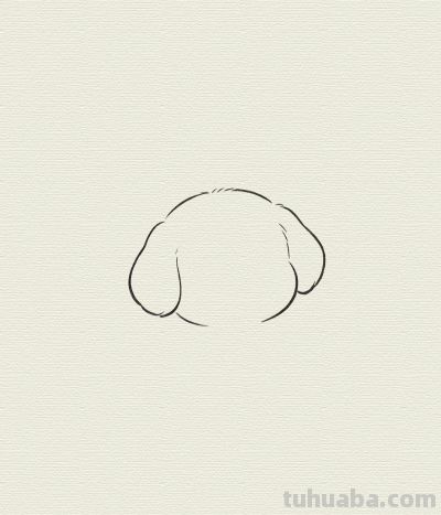 奶呼呼的可爱小狗简笔画分享丨每一幅画 - 图画吧TUHUABA
