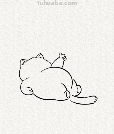 可爱猫丨涂鸦简笔画分享 - 图画吧TUHUABA