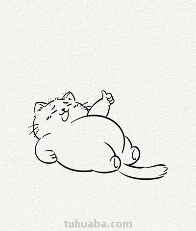 可爱猫丨涂鸦简笔画分享 - 图画吧TUHUABA