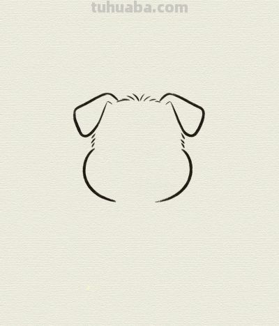 雪纳瑞简笔憨态 小老头样 萌化人心丨每天一幅画分享 - 图画吧TUHUABA