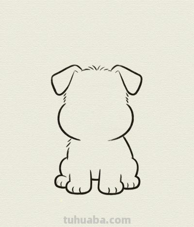 雪纳瑞简笔憨态 小老头样 萌化人心丨每天一幅画分享 - 图画吧TUHUABA