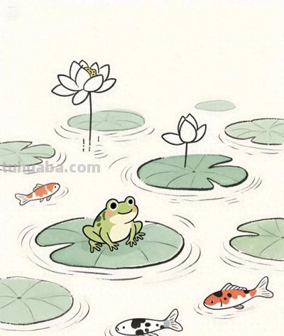 太太太治愈了，荷叶上的青蛙，荷池中的鱼 - 今日头条