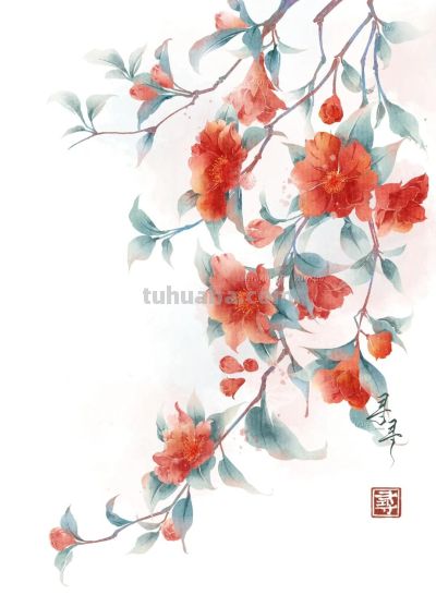治愈系花卉小插画，温暖每个瞬间，光看着就心情大好 - 图画吧TUHUABA