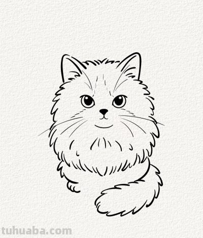 有趣的软萌狮子猫丨涂鸦简笔画分享 - 图画吧TUHUABA