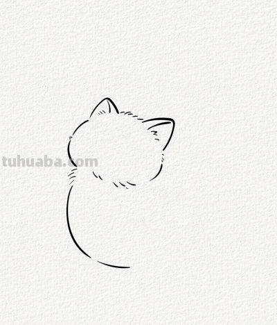 简笔猫咪玩皮球 萌态百出乐无忧丨涂鸦简笔画分享 - 图画吧TUHUABA