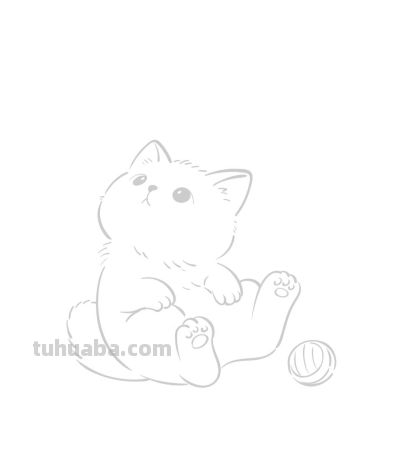 简笔猫咪玩皮球 萌态百出乐无忧丨涂鸦简笔画分享 - 图画吧TUHUABA