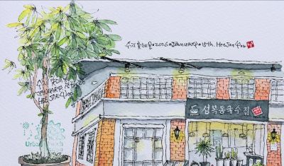 简单也是一种享受，钢笔水彩笔下的淡彩印记 - 图画吧TUHUABA