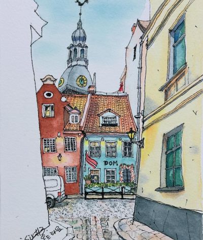 简单也是一种享受，钢笔水彩笔下的淡彩印记 - 图画吧TUHUABA