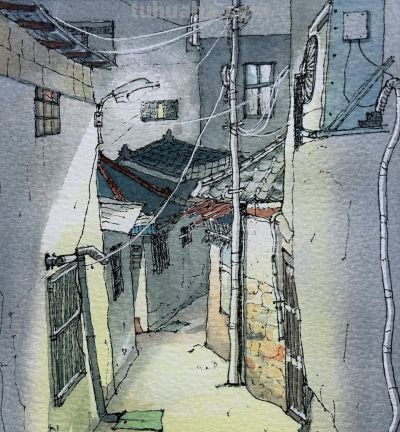 简单也是一种享受，钢笔水彩笔下的淡彩印记 - 图画吧TUHUABA