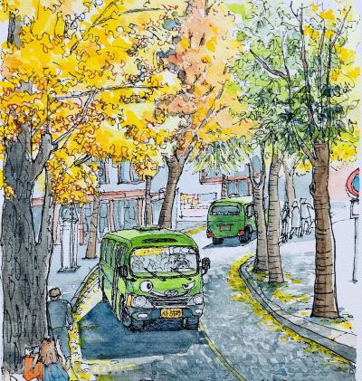 简单也是一种享受，钢笔水彩笔下的淡彩印记 - 图画吧TUHUABA