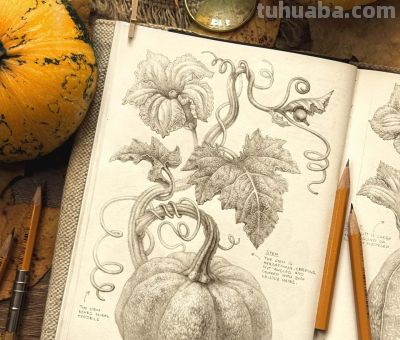 太爽了！4年9本素描，用放大镜画细节，铅笔被她画成了“教科书” - 图画吧TUHUABA