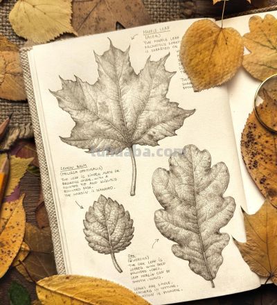 太爽了！4年9本素描，用放大镜画细节，铅笔被她画成了“教科书” - 图画吧TUHUABA