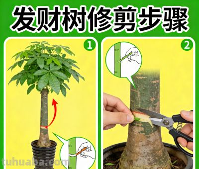 养发财树，别只浇水！定期“剪1刀”，不徒长不黄叶，越剪越大气 - 图画吧TUHUABA