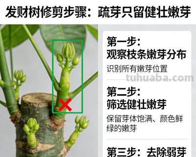 养发财树，别只浇水！定期“剪1刀”，不徒长不黄叶，越剪越大气 - 图画吧TUHUABA