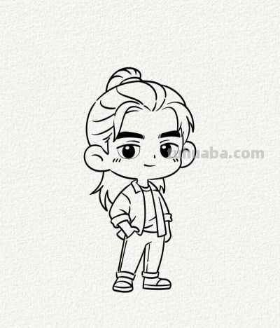 简笔勾勒帅气男孩丨涂鸦简笔画分享 - 今日头条