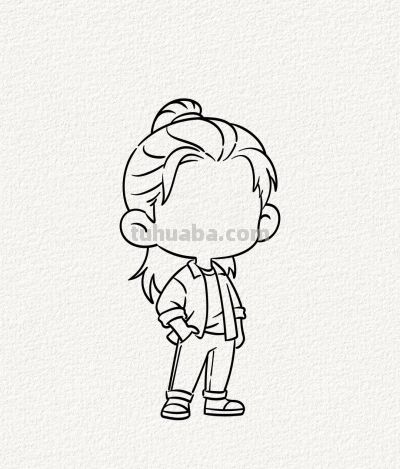 简笔勾勒帅气男孩丨涂鸦简笔画分享 - 图画吧TUHUABA