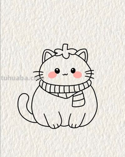 温柔惹人怜的乖乖猫丨画个简笔画分享 - 今日头条