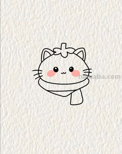 温柔惹人怜的乖乖猫丨画个简笔画分享 - 图画吧TUHUABA