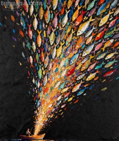 一大波彩色鱼来袭，也太震憾了吧 - 图画吧TUHUABA