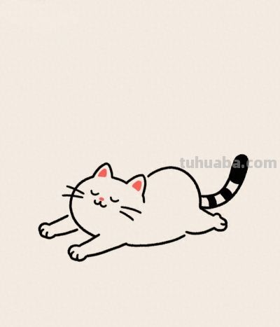 猫咪的悠闲时光丨甜凝AI简笔画分享 - 今日头条