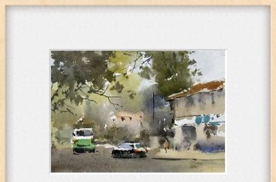 每日一画 | 写意水彩把城市路口的“流动气感”晕进画里 - 今日头条