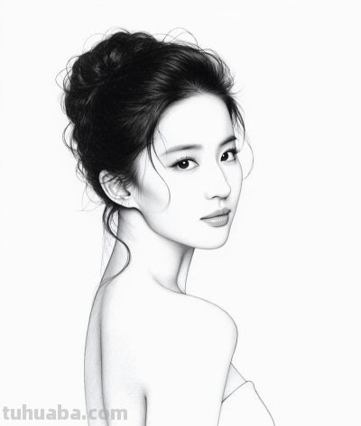 听说黑白照片好看的才是真好看？看看女明星的素描画像谁最美 - 图画吧TUHUABA
