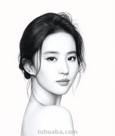 听说黑白照片好看的才是真好看？看看女明星的素描画像谁最美 - 图画吧TUHUABA