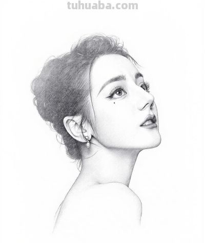 听说黑白照片好看的才是真好看？看看女明星的素描画像谁最美 - 图画吧TUHUABA