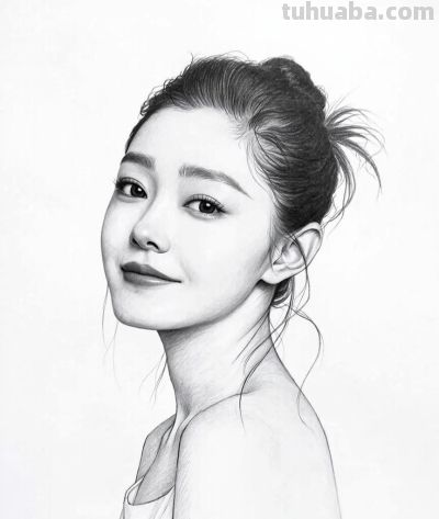 听说黑白照片好看的才是真好看？看看女明星的素描画像谁最美 - 图画吧TUHUABA