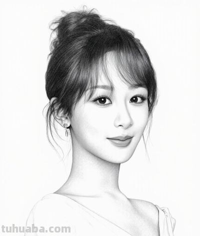 听说黑白照片好看的才是真好看？看看女明星的素描画像谁最美 - 图画吧TUHUABA