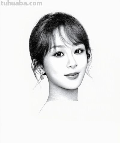 听说黑白照片好看的才是真好看？看看女明星的素描画像谁最美 - 图画吧TUHUABA