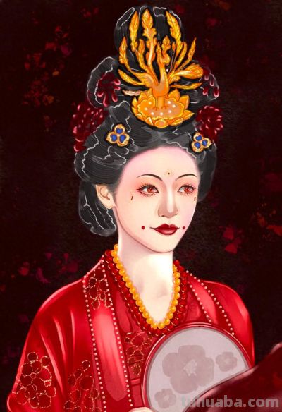 谁懂啊！古风水彩里的红衣美人，华贵到破碎感一次看个够 - 今日头条