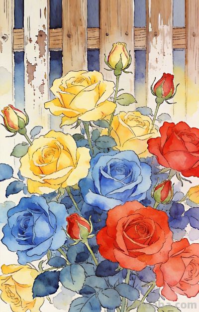 水彩玫瑰花 - 今日头条 水彩玫瑰花 - 图画吧TUHUABA