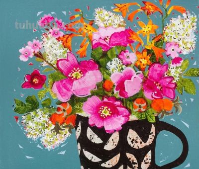 浓艳的静物花卉，英国当代画家Emma Dunbar - 今日头条