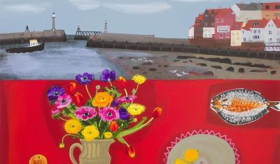 浓艳的静物花卉，英国当代画家Emma Dunbar - 图画吧TUHUABA