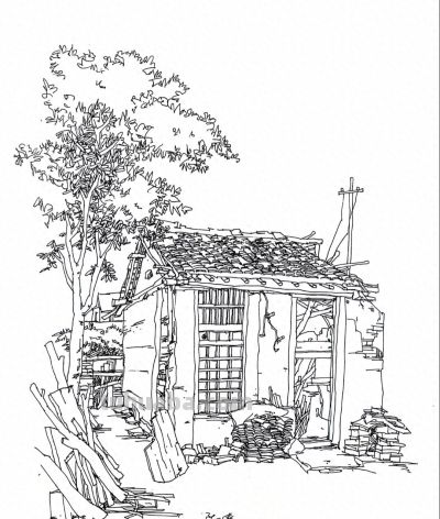 速写白描画 - 今日头条