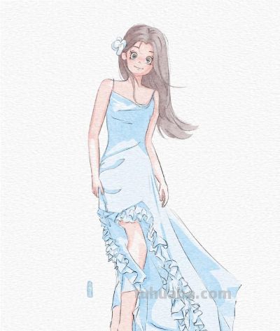 动漫感少女插画，把二次元的明媚和少女的灵动，画成了心动瞬间～ - 图画吧TUHUABA