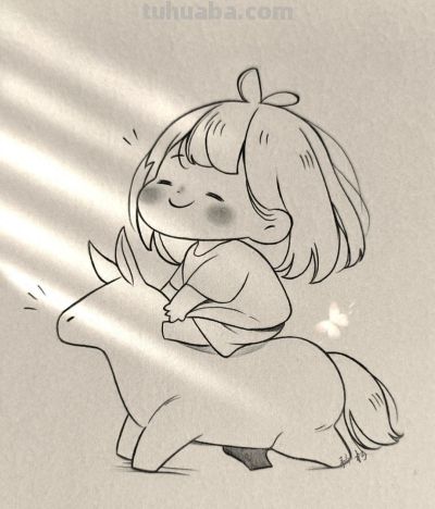 骑马少女风 快乐奔跑在画中丨矜朽骑马少女简笔画分享 - 今日头条