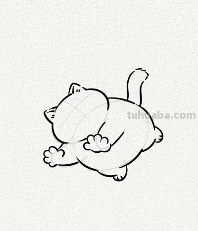 猫咪摔跤记 调皮又好笑丨涂鸦简笔画分享 - 图画吧TUHUABA