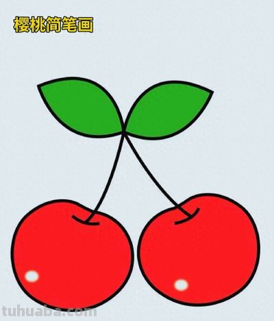 简笔画每日更新之樱桃 - 今日头条