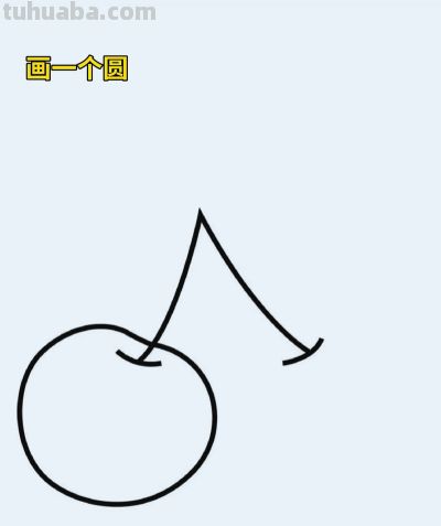 简笔画每日更新之樱桃 - 图画吧TUHUABA