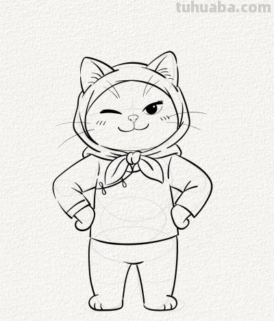 花袄头巾俏村猫 淳朴笑容暖寒冬丨涂鸦简笔画分享 - 今日头条 花袄头巾俏村猫 淳朴笑容暖寒冬丨涂鸦简笔画分享 - 图画吧TUHUABA