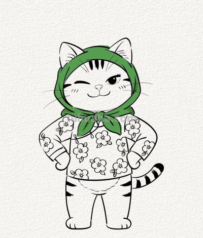 花袄头巾俏村猫 淳朴笑容暖寒冬丨涂鸦简笔画分享 - 今日头条 花袄头巾俏村猫 淳朴笑容暖寒冬丨涂鸦简笔画分享 - 图画吧TUHUABA